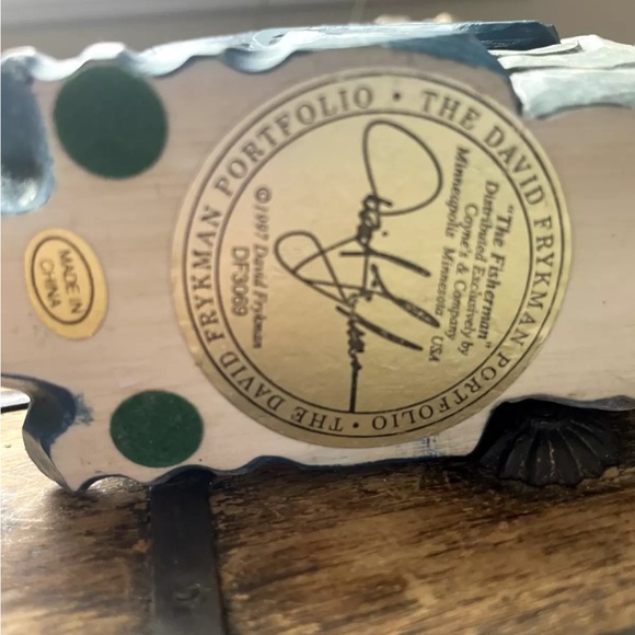 Vintage David Frykman  The Fisherman With Whale Figurine I Coyle & Company 1997 - Picture 3 of 4